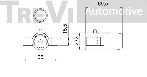 TREVI AUTOMOTIVE Mierinātājs, Zobsiksna TD1725